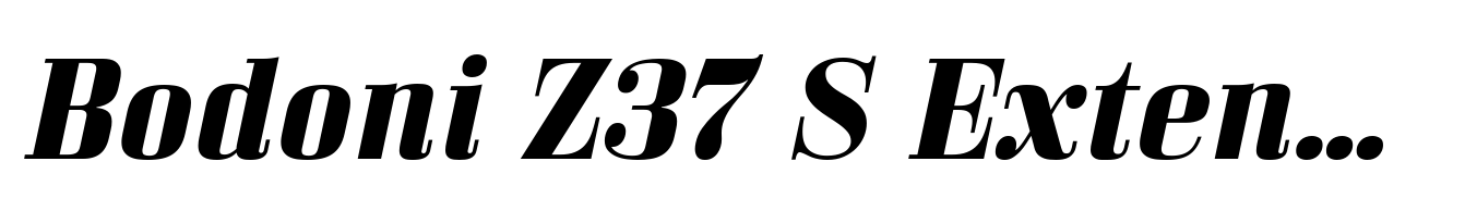 Bodoni Z37 S Extended Bold Italic